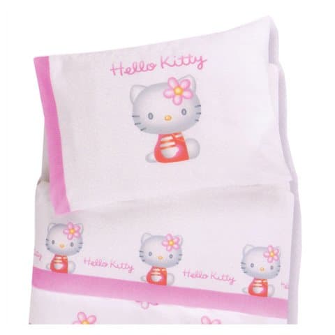 Sum Complete Lenzuolino Printed Cot Hello Kitty 3d 010 White