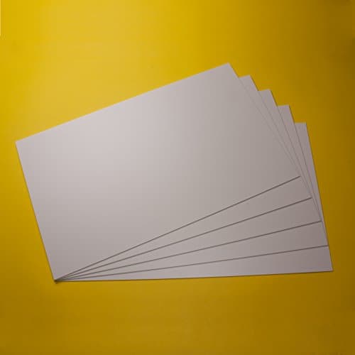 Plastic panels plastic sheet white, hard, strong ps panels, thickness: 1/17" for model making/handikraft work white, different sizes and quantities, buy 5 pieces, 11,7" x 8,27" x 1/17"