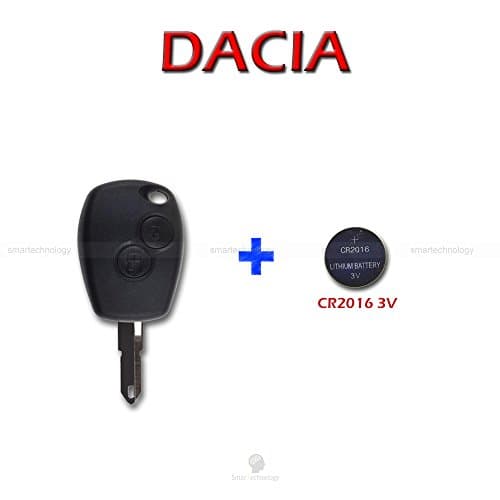1neiSmartech Shell + Blade + Battery For Key Remote Control 2 Keys Dacia Logan Duster Express Sandero