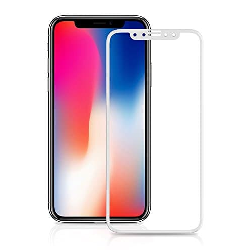 iPhone X Tempered Glass Film, Screen, back, camera 3-in-1 glass protective film. 3D Full Coverage 9H Hardness HD Clear Tempered Glass Bubble-Free Anti-Scratch Protective Film for iPhone 10 (white)