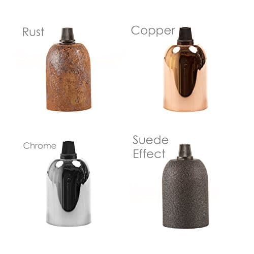 E27 Drop Cap Lampholders various colours and finishes free P&P