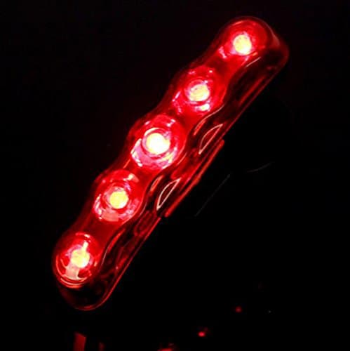 @light bar Convenient 4-Modes 5 LED Bicycle Cycling Tail Light With Translucent Bump Cover