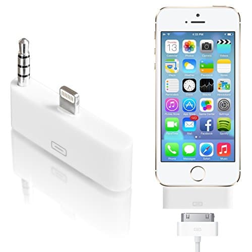 ISA IT 30 Pin To 8 Pin 3.5mm Audio Adapter For Docking Station For I Phone 5 5C 5S (black)