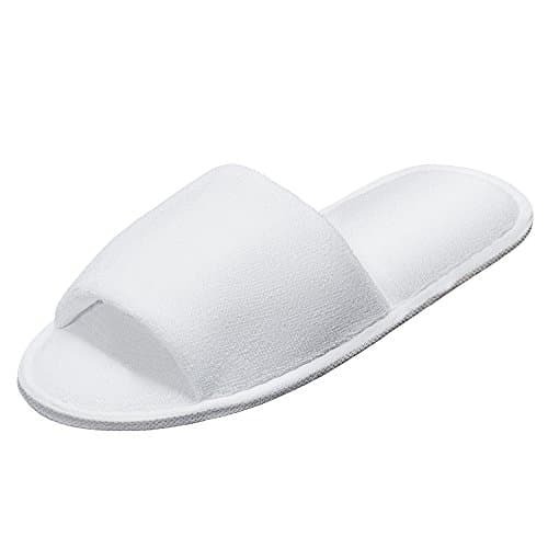 2, 5 & 10 pairs Fine "Premium Terry Cloth Slipper Open red