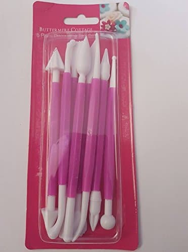 8 PCS Cupcake Decoration Cake Modelling and Sugarcraft Baking Modelling Tool Kit Pink