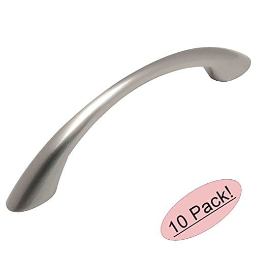 Cosmas 4003SN Satin Nickel Cabinet Hardware Arch Bow Handle Pull - 3-3/4" (96mm) Hole Centers - 10 Pack
