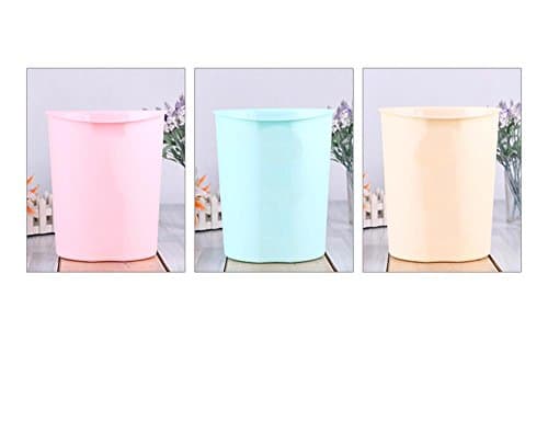 Household drums without cover kitchen trash cans thickened plastic household storage barrels living room baskets , blue
