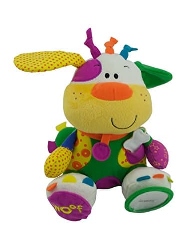 Baby Activity Soft Toy Cow - Multiple Feel, Texture and Sounds(Multicoloured)