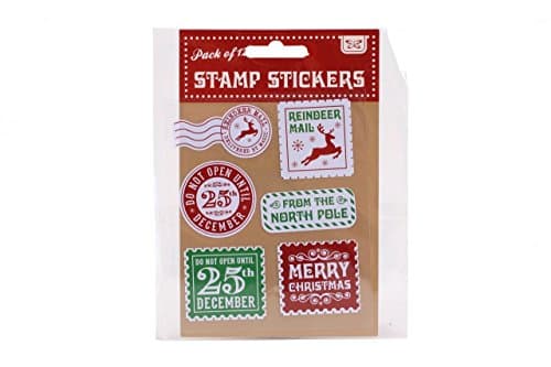 Pack of 12 Christmas Stamp Stickers
