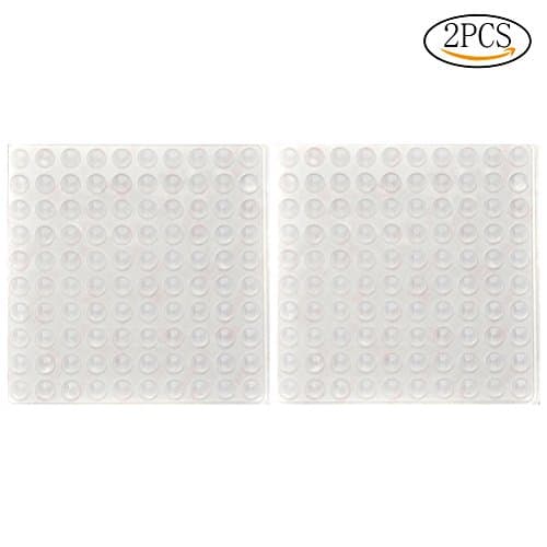 borte 2 Sheets with 200 Pieces Clear Rubber Feet, Adhesive Bumper Pads Self Stick Bumpers Door Buffer Pads Bumper Stops Feet Hemispherical Shape