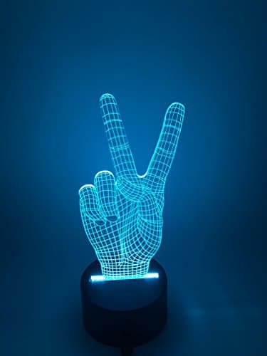 YOUQIZHI® 3D Optical Illusion finger Panel Model Lighting Night 7 Color Change USB Touch button LED Desk Table Light Lamp