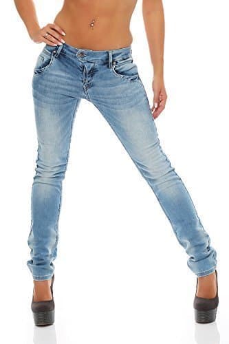 Blue Monkey Women's Jeans manie BM-04 Light Blue - Light Blue, Light Blue, L32/W30