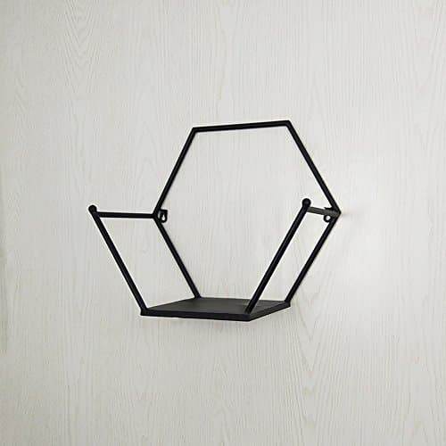 Piontth Creative Black Iron Wall-mounted Shelves Flower Frame Simplicity Flower Stand Balcony Plant / Potted FrameLiving Room Background Wall Decoration ( Size : 1pc )