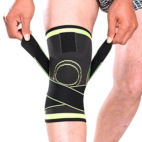 Knee Brace, Compression Knee Sleeve with Adjustable Strap for Pain Relief, Meniscus Tear, Arthritis, ACL, MCL, Quick Recovery - Knee Support for Running, Basketball, CrossFit by Vitoki (Single)