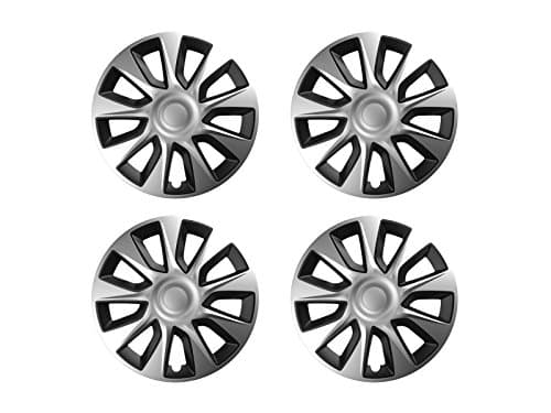 17 Inch Silver & Black Stratos RC Universal Wheel Trims Car Hup Cap Covers 4 Piece Set