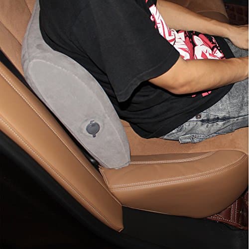 Sonicee Lumbar Support Pillow Air Waist Support Cushion for Back Pain Relief,Physiological Curved Support Design Used on Cars,Chairs,Office,Airplanes,Camping,Hiking,Backpacking