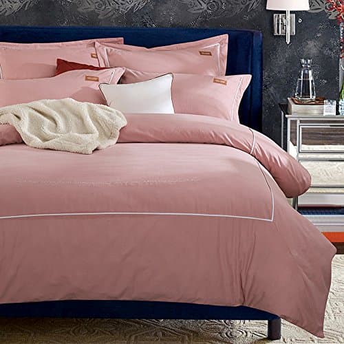 Setxlv Bedding Four Piece Pure Color Thicken Full Tree Wool Grinding Wool Four Pieces of Cotton Sheet Blanket Throw Double Size Duvet Cover 200 * 230 cm Sheet 230 * 250 cm Kisse Bohnen sand farbe