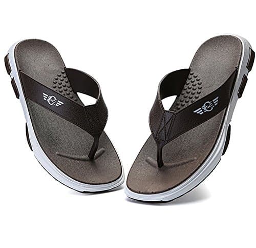 SSYY Flip flops Men Lightweight Non-slip Deodorant massage Beach Flip sandals, 002, EU 41