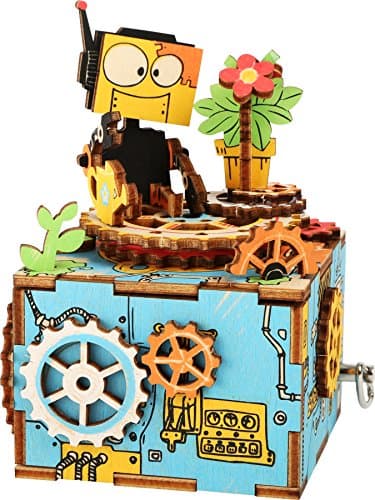 '1000 Piece Jigsaw Puzzle Jigsaw Puzzle Learning Kit Musical Robot – This kit is 66 Pieces 3D A Very Special Structure. It has become a Musical Clock with Rotating Wooden Robots. Not only plays "Somewhere Over The Rainbow Gelauscht, but also Promotes Develop Fine Motor Skills.