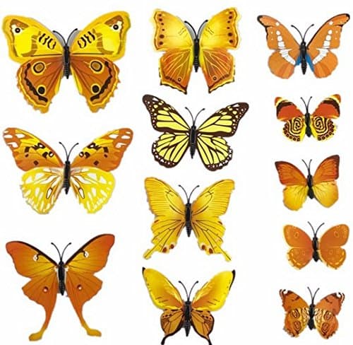 Home Decor 12 PCS 3D Butterfly Stickers Making Stickers Wall Stickers Crafts Butterflies