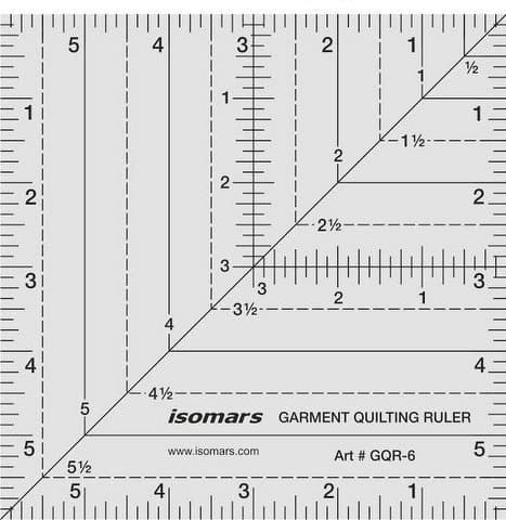 FineArt Garment Quilting Ruler 6"
