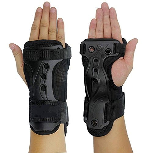Huihuger Practical Ski Snowboard Roller Skating Protective Gear Wrist Support Brace Guard (Black XL)