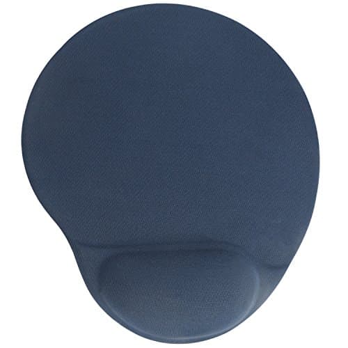 Mouse pad gel-filled wrist rest - Tres Lobos(2017 new design) mouse mat with soft gel-filled wrist rest support, non-slip rubber base, 220x250mm Optimized thin surface, Including two sizes, four color, for PC, Mac, Laptop, Office & Gaming, Comfortable & Lightweight, 24-hour customer support (Dark Blue)