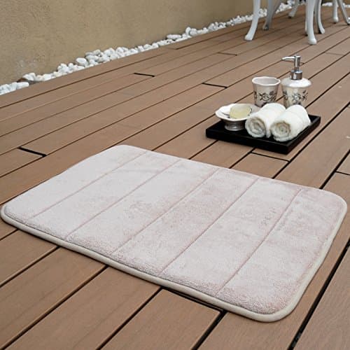 Coral velvet pad memory slow rebound mat mat water bath mat mat is soft and comfortable environment,40*60CM,Stripe Beige
