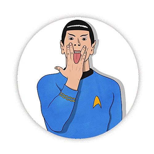 Mr Spock Stick Out Tongue Printed Bespoke Designed 58mm Round Compact Mirror. Novelty Make up mirror ideal for your handbag. Novelty Gift