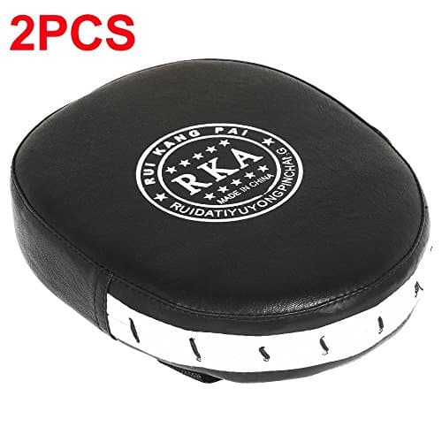 tinkertonk 2 X Leather Boxing Mitt Training Target Focus Punch Pad Glove Karate Muay Thai Kick MMA