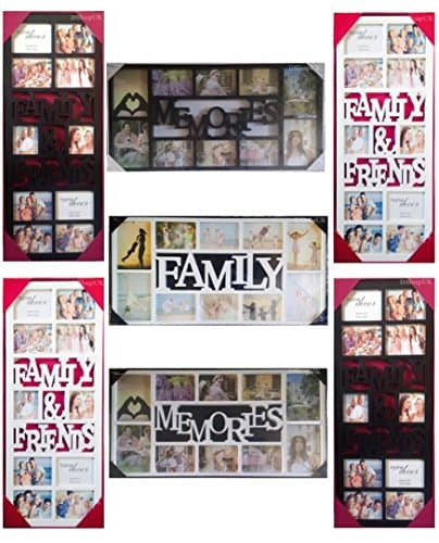 APERTURE MULTI COLOUR MULTI SIZE PHOTO PICTURE FRAME WALL HANG FAMILY MEMORY NEW (Memories, Black)