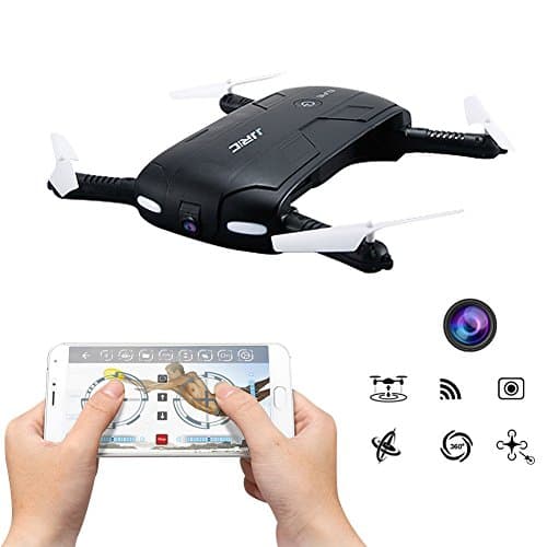 RC Mini Selfie Drone with Camera JJRC H37 Foldable Pocket Size Quadcopter with Adjustable Speed for Racing One Key Land/Take Off Altitude Hold & Headless Mode