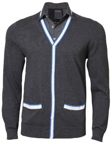 Dissident Mens MB 23986 Jumper with Check Shirt Insert