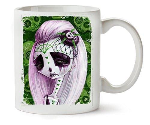 Green Skull Lady Classic Tea Coffee Mug