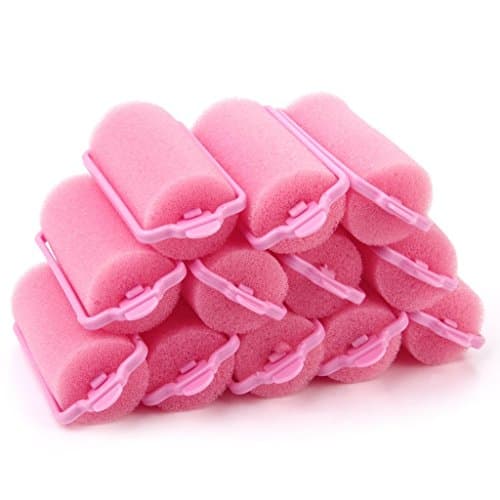 Dersoning 12 Soft Sponge Hair Curler Rollers (Random Colours)