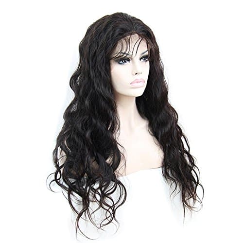 Cupidlovehair 150% Density Body Wave Raw Virgin Unprocessed Vietnamese Remy Human Hair Full Lace Wigs For Women Natural Black Color (16 inch Hair Length)
