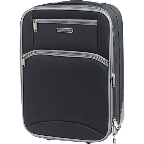Constellation LG04444PC 2 Wheel Black Suitcase Lightweight 16" Small Luggage Polyester with Top Handle