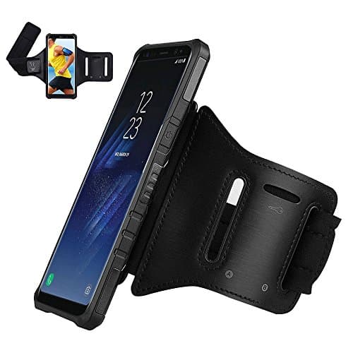Aober Galaxy S8 Plus Case, Samsung Galaxy S8 Plus Armband, 2 in 1 Case (Armband Series) Sport Armband With Key Slots for Gym, Running, Jogging, Walking, Biking, Hiking & Sports (Black)