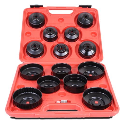 XXR TOOLS 15 PIECE 3/8" 1/2" PROFESSIONAL OIL FILTER REMOVAL PULLER ADAPTER KIT