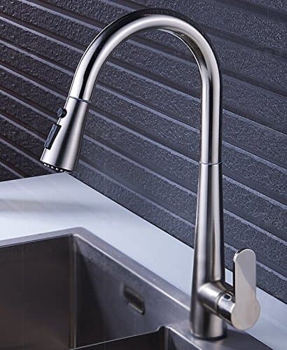 AWXJX Mixer Water Tap Hot and cold copper Pull out kitchen Brushed Rotating