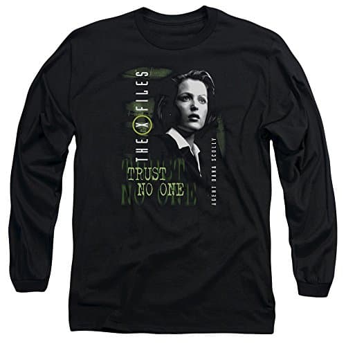 X-Files Horror Sci-Fi TV Series Scully Trust No One Adult L-Sleeve T-Shirt