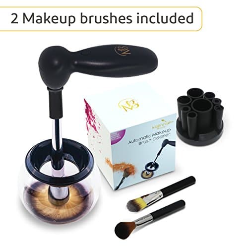 Makeup Brush Cleaner and Dryer Pro Kit | Automatic Professional Cleaning Machine Cosmetic Brushes | 2 Make Up Brushes Included | Naturally Wash All Make-Up Brushes in Seconds | by Millennial Beauty