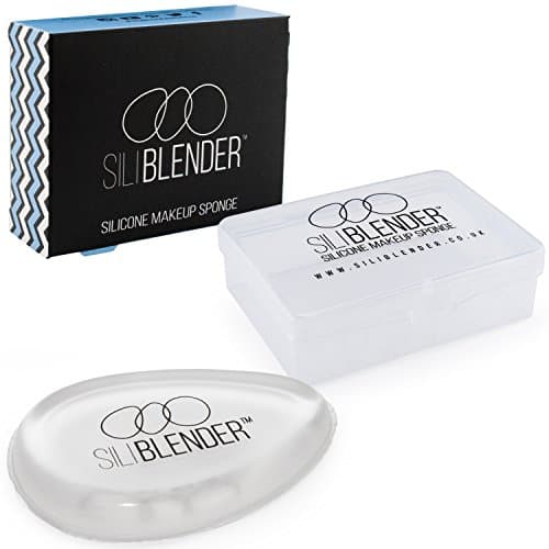 SILIBLENDER – Professional Teardrop Silicone Make Up Sponge with Free Storage Case – 100% Real Silicone Core – Blend Make Up Flawlessly – Hygienic & Easy To Clean with Zero Makeup Wastage – 1 x Teardrop Blender Sponge for Advanced Beauty Blending Techniques.