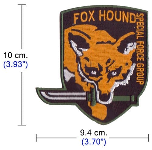 Metal Gear Fox Hound Foxhound Special Force Original Logo Embroidered iron patches