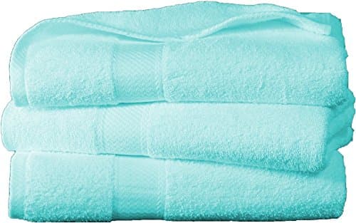 SET OF 3 Extra Large Luxury Bath Sheets 100% Cotton Towels Soft Egyptian Huge Bale Set Gift SIZE 85cm X 165cm (Mint) - A & B Traders®