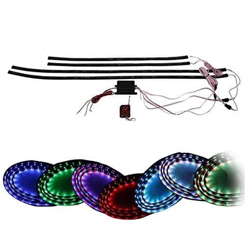 ZHOL 7 Color LED Under Car Light Glow Underbody Lighting System Kit 36x2 & 24x2 by ZHOL