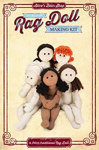 Rag Doll Kit - Rag Doll Body - 54cm when made Red hair/Cream skin