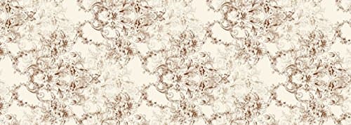 100% Egyptian Cotton TC-200 Pigmented Printed Floral Patterns Fitted Sheets in four colours and Designs (Fitted Sheets and Pillowcase/-es included) (Floral Beige, Single)