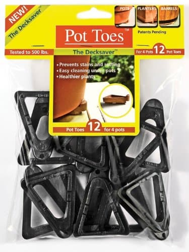 Bosmere Pot Toes, Black (Pack of 12)