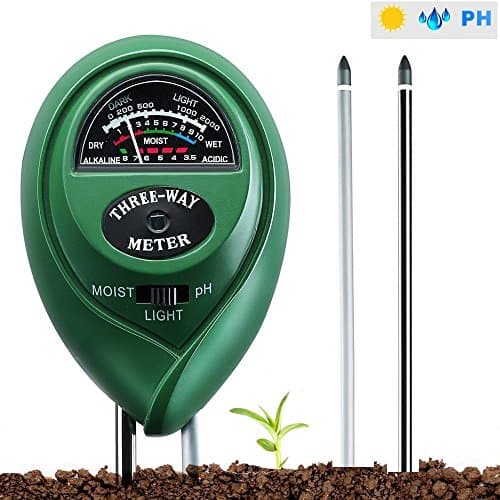 Soil Tester, Audel 3-in-1 Soil Moisture Meter, Sunlight Tester and Soil pH Tester Kit, Light and PH Acidity Tester Great for Garden, Farm, Lawn, Indoor & Outdoor Plants, Easy Read Indicator (No Battery Need)
